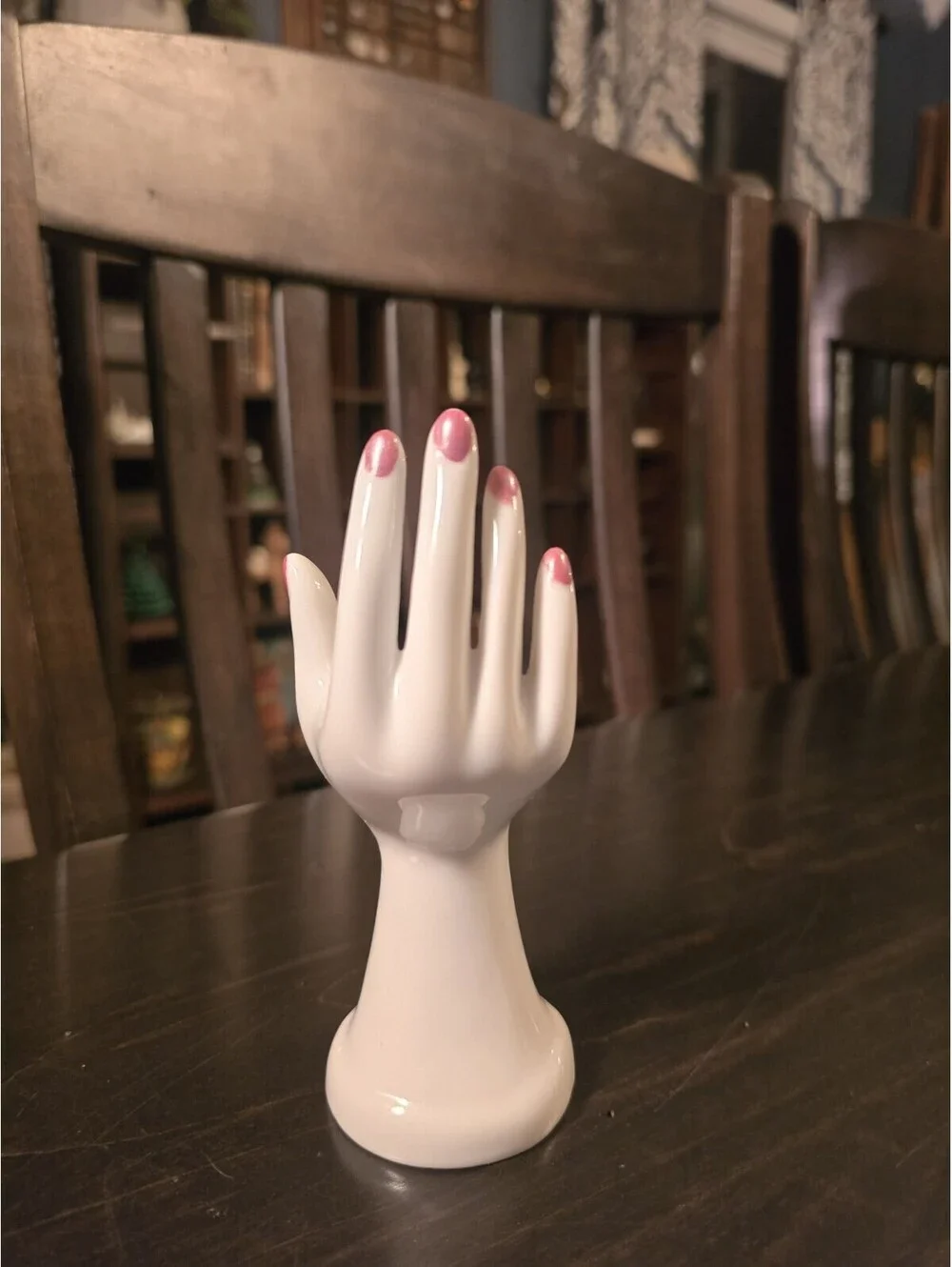 Small White Hand Ring Holder Bud Vase Propagations Plants Jewelry Holder